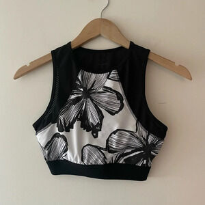 Layer 8 Floral Mesh Sports‎ Cropped Tank Bra